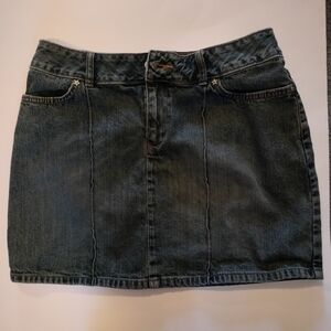 Y2K Route 66 Denim Mini Skirt, Vintage